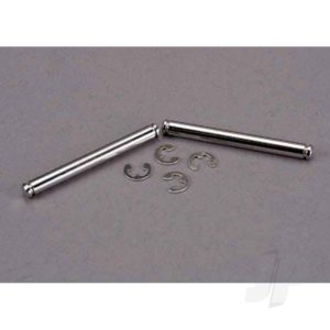 Traxxas Suspension pins, 31.5mm, chrome (2 pcs) with E-clips (4 pcs)