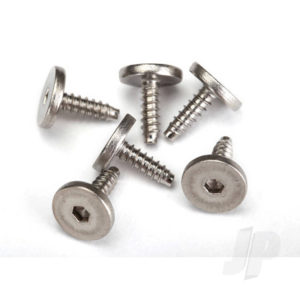 Traxxas Screws, 2.6x8mm flat-head machine, self-tapping (hex drive) (6 pcs)