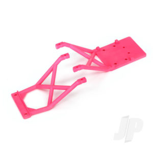Traxxas Skid plates, Front & Rear (pink)