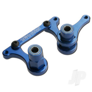 Traxxas Steering bellCranks, drag link (Blue-anodized 6061-T6 aluminium) / 5x8mm ball bearings (4 pcs) / hardware (assembled)