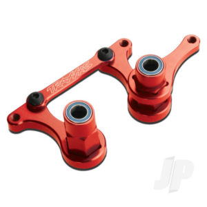 Traxxas Steering bellCranks, drag link (Red-anodized 6061-T6 aluminium) / 5x8mm ball bearings (4 pcs) / hardware (assembled)