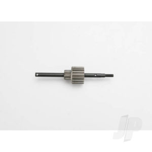 Traxxas Input shaft / drive gear assembly (18-tooth Steel top gear)