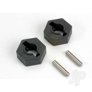 Traxxas Wheel Hubs, hex (2 pcs) / axle pins (2.5x12mm) (2 pcs)