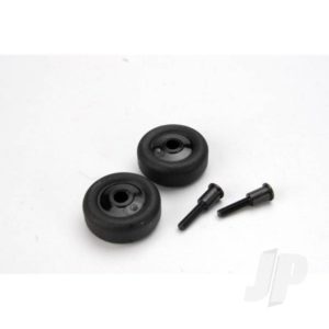 Traxxas Wheels (4 pcs) / axles (2 pcs), for Maxx wheelie bar