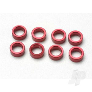 Traxxas Spacer, pushrod (Aluminium, Red) (use with 5318 or 5318X pushrod and 5358 progressive 2 rockers) (8 pcs)