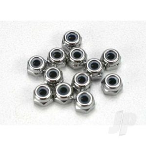 Traxxas Nuts, 2.5mm nylon locking (12 pcs)