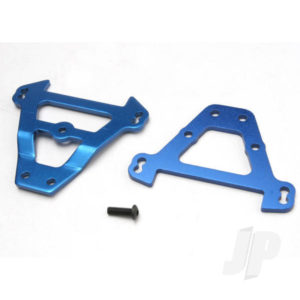 Traxxas Bulkhead tie bars, Front & Rear (Blue-anodized aluminium)