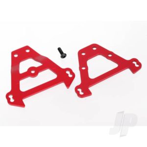 Traxxas Bulkhead tie bars, Front & Rear (Red-anodized aluminium)