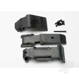 Traxxas Skid plate Set, Front (2 pieces, plastic) / skid plate, Rear (1 piece, plastic)