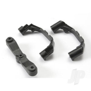 Traxxas Mount, steering arm / steering stops (2 pcs) (lower hinge pin retainer) (includes standard and maximum throw steering stops)