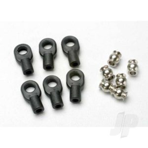 Traxxas Rod ends, Small, with hollow balls (6 pcs) (for Revo steering linkage)