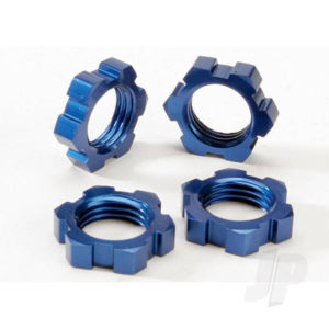 Traxxas Wheel nuts, splined, 17mm (Blue-anodized) (4 pcs)
