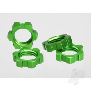 Traxxas Wheel nuts, splined, 17mm (Green-anodized) (4 pcs)