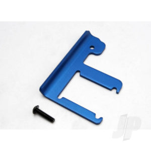 Traxxas Chassis brace, Revo (3mm 6061-T6 aluminium) (Blue-anodized) / 4x16mm BCS