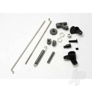 Traxxas Linkage Set, throttle & brake, Revo / Slayer (includes servo horns, rod guides, brake spring, brake adjustment dial, brake lever, rods (wires), bellCrank, throttle return spring, hardware)
