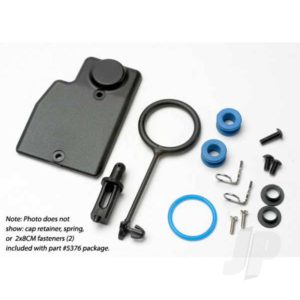 Traxxas Rebuild kit, fuel Tank (includes: mounting post, grommets (2 pcs), Tank guard, mounting clips (2 pcs), cap o-ring, cap o-ring retainer, cap pull ring, spring, hardware)