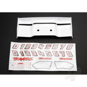 Traxxas Wing, Revo (white) / decal sheet