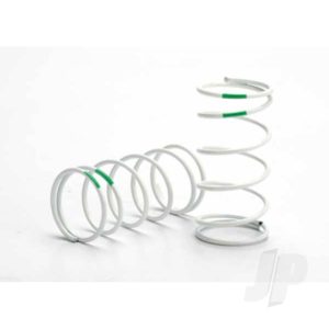 Traxxas Spring, shock (white) (GTR) (std. Front) (1.1 rate Green) (1 pair)