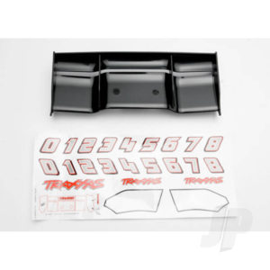 Traxxas Wing, Revo (black) / decal sheet