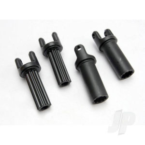 Traxxas Half shafts, center Front (Revo 3.3) (internal splined (1pc) / external splined (1pc) / center Rear (internal splined (1pc) / external splined (1pc)) (plastic parts only)