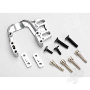 Traxxas Engine mount / engine mount spacers (2 pcs) / 3x15 CS with washers (4 pcs) / 4x18 BCS (2 pcs) / flat-head engine mount screws 3x10 (2 pcs)