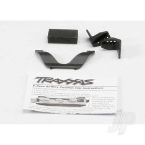 Traxxas Retainer clip, battery (1pc) / Front clip (1pc) / Rear clip (1pc) / foam spacer (1pc) (for one battery compartment)