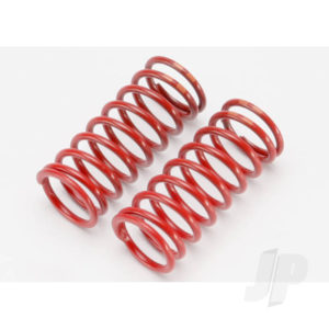 Traxxas Spring, shock (Red) (Long) (GTR) (5.4 rate double orange stripe) (1 pair)