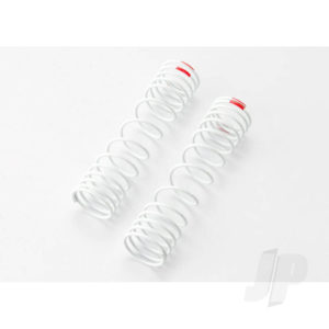 Traxxas Springs, Rear (white) (progressive rate) (2 pcs) (fits #5862 aluminium Big Bore shocks)