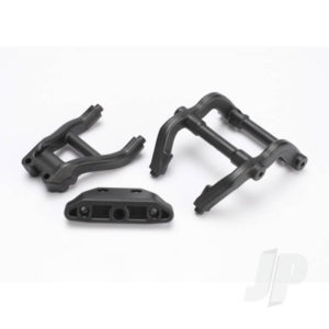 Traxxas Wheelie bar mounts / Rear skidplate (black)