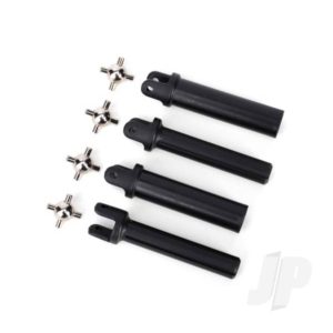 Traxxas Half shafts, heavy duty (external splined (2 pcs) / internal splined (2 pcs)) / metal u-joints (4 pcs)