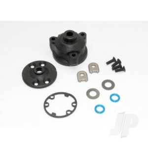 Traxxas Housing, center Differential / x-ring gaskets (2 pcs) / ring gear gasket / bushings (2 pcs) / 5x10x0.5 TW (2 pcs) / CCS 2.5x8 (4 pcs)