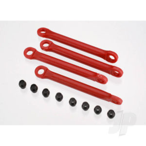 Traxxas Push rod (moulded composite) (Red) (4 pcs) / hollow balls (8 pcs)