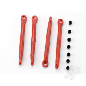 Traxxas Toe link, Front & Rear (moulded composite) (Red) (4 pcs) / hollow balls (8 pcs)
