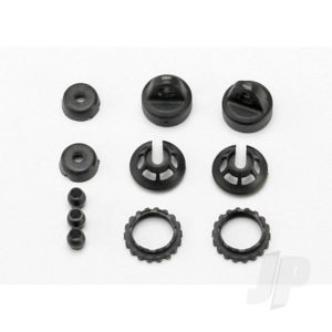 Traxxas Caps and spring retainers, GTR shock (upper cap (2 pcs) / hollow balls (4 pcs) / bottom cap (2 pcs) / upper retainer (2 pcs) / lower retainer (2 pcs))