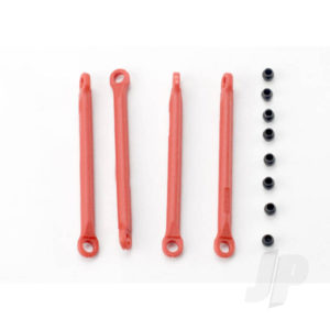 Traxxas Push rod (moulded composite) (Red) (4 pcs) / hollow balls (8 pcs)