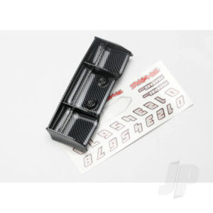 Traxxas Wing, 1:16 E-Revo (Exo-carbon finish) / decal sheet