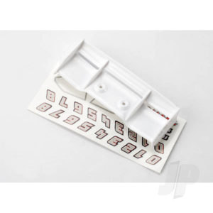 Traxxas Wing, 1:16 E-Revo (white) / decal sheet