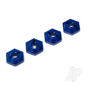 Traxxas Wheel Hubs, hex, aluminium (Blue-anodized) (4 pcs)