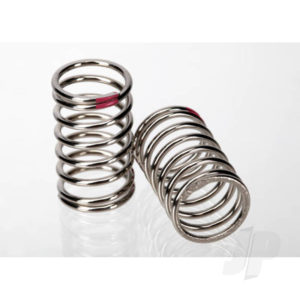Traxxas Spring, shock (nickel finish) (GTR) (2.77 rate, pink) (1 pair)