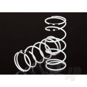 Traxxas Spring, shock, white (GTR Long) (0.767 rate black) (1 pair)