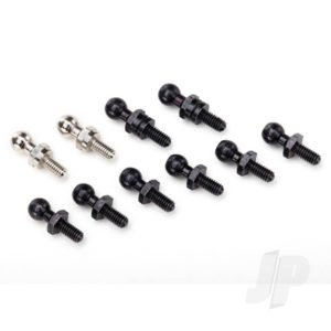 Traxxas Pivot balls: black (6 pcs), silver (2 pcs), black (Long) (2 pcs)