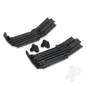 Traxxas Skidplate, Front (1pc), Rear (1pc) / rubber impact cushion (2 pcs)