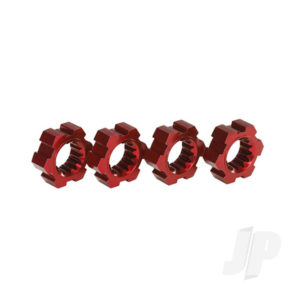 Traxxas Wheel Hubs, hex, aluminium (Red-anodized) (4 pcs)
