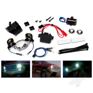 Traxxas LED light Set, complete with power supply (contains headlights, tail lights, side marker lights, distribution block, and power supply) (fits #8130 Body)