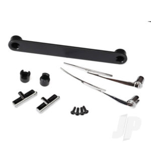 Traxxas Door handles, left & right / windshield wipers, left & right / retainers (3 pcs) / 1.6x5 BCS (self-tapping) (4 pcs) (fits #8010 Body)