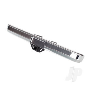 Traxxas Bumper, Rear (chrome) / bumper mount / 3x8 BCS (2 pcs)