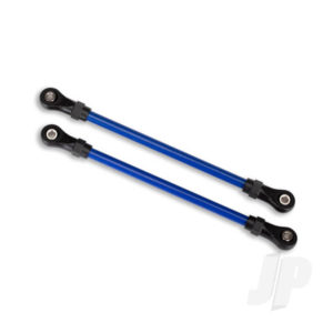 Traxxas Suspension links, Front lower, Blue (2 pcs) (5x104mm, powder coated Steel) (assembled with hollow balls) (for use with #8140X TRX-4 Long Arm Lift Kit)