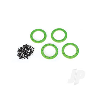 Traxxas Beadlock rings, Green (1.9in) (Aluminium) (4 pcs) / 2x10 CS (48)