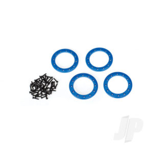 Traxxas Beadlock rings, Blue (1.9in) (Aluminium) (4 pcs) / 2x10 CS (48)