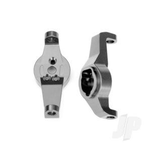 Traxxas Caster blocks, 6061-T6 aluminium (charcoal grey-anodized), left and right
